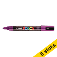 Offre : 6x POSCA PC-5M marqueur acrylique (1,8 - 2,5 mm ogive) - violet