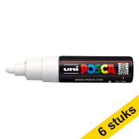 Offre : 6x POSCA PC-7M marqueur acrylique (4,5 - 5,5 mm ogive) - blanc