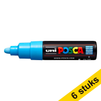 Offre : 6x POSCA PC-7M marqueur acrylique (4,5 - 5,5 mm ogive) - bleu clair