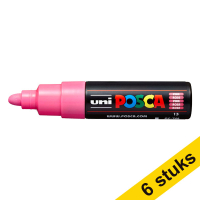 Offre : 6x POSCA PC-7M marqueur acrylique (4,5 - 5,5 mm ogive) - rose