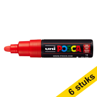 Offre : 6x POSCA PC-7M marqueur acrylique (4,5 - 5,5 mm ogive) - rouge
