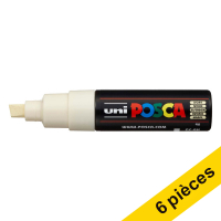 Offre : 6x POSCA PC-8K marqueur acrylique (8 mm biseautée) - ivoire