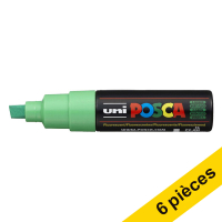Offre : 6x POSCA PC-8K marqueur acrylique (8 mm biseautée) - vert fluo