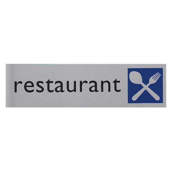 Posta Picto panneau signalétique "restaurant" (16,5 x 4,5 cm) 400277 - 1