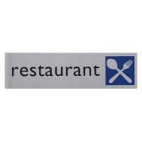 Posta Picto panneau signalétique "restaurant" (16,5 x 4,5 cm) 400277