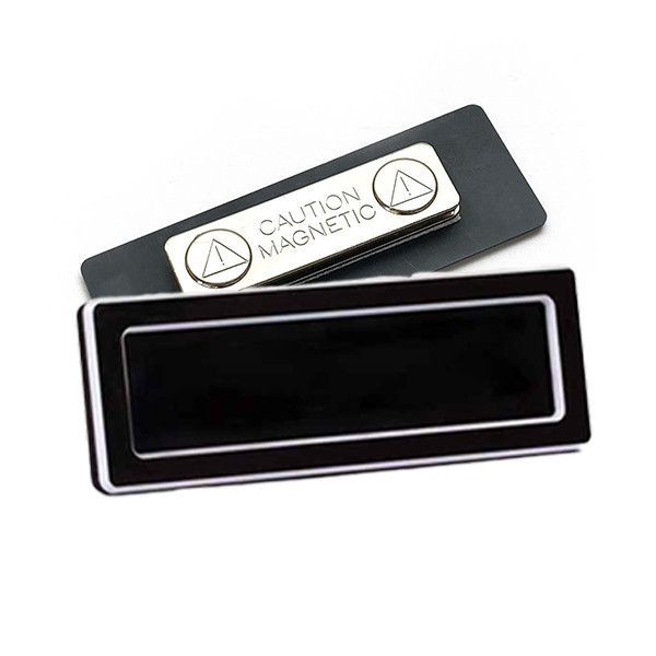 Posta badge nominatif avec aimant 75 x 25 mm (10 pièces) 400748 - 1