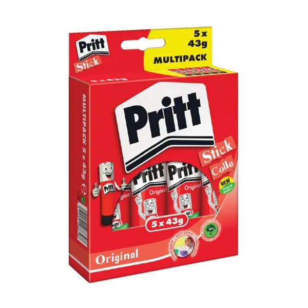 Pritt Original bâtons de colle grand format 43g pack promo (5 pièces) 201822 - 1