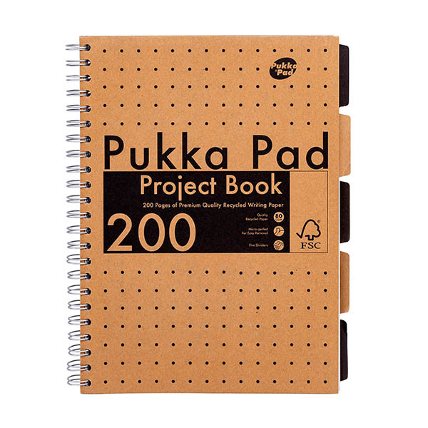 Pukka Pads Kraft Project Book cahier à spirale A4 ligné 80 g/m² 100 feuilles 200457 - 1