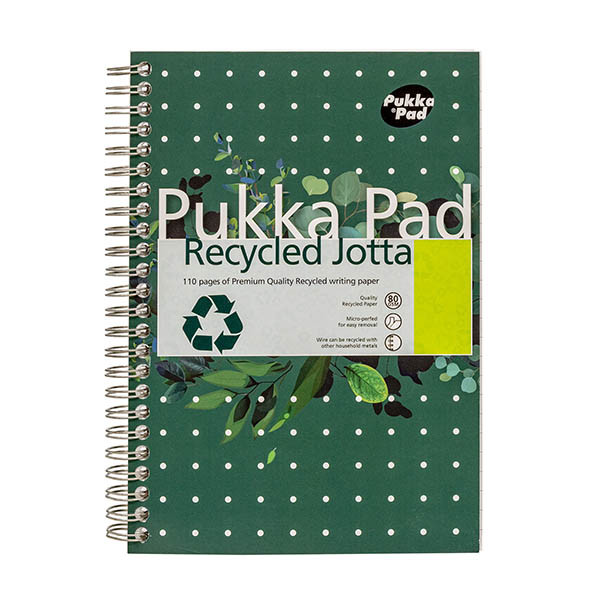 Pukka Pads Recycled Jotta cahier à spirale A5 ligné 80 g/m² 55 feuilles 200453 - 1