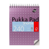 Pukka Pads Shortie Metallic bloc à spirale 23,5 x 17,8 cm quadrillé 80 g/m² 120 feuilles 200449 - 1