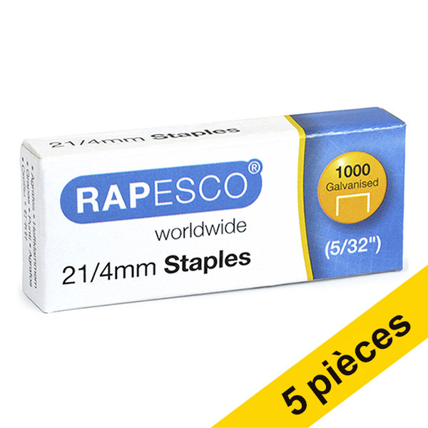 Rapesco 21/4 agrafes galvanisées (5000 pièces) 226841 - 1