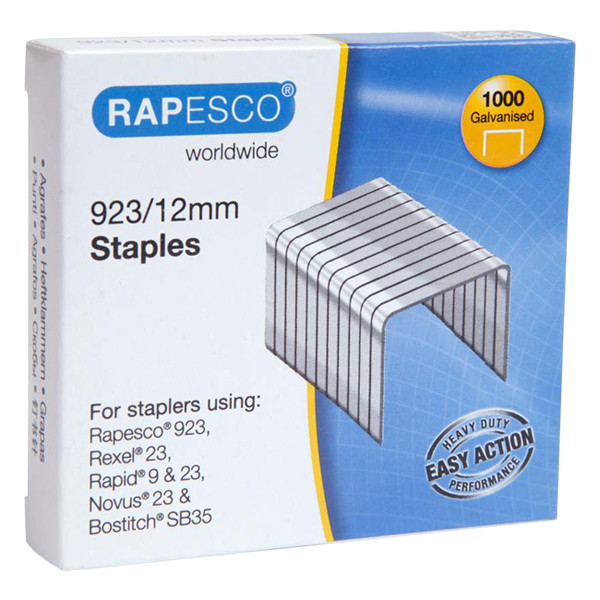 Rapesco 23/12 agrafes galvanisées (1000 pièces) 226817 - 1
