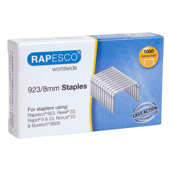 Rapesco 23/8 agrafes galvanisées 1000 pcs 226815 - 1