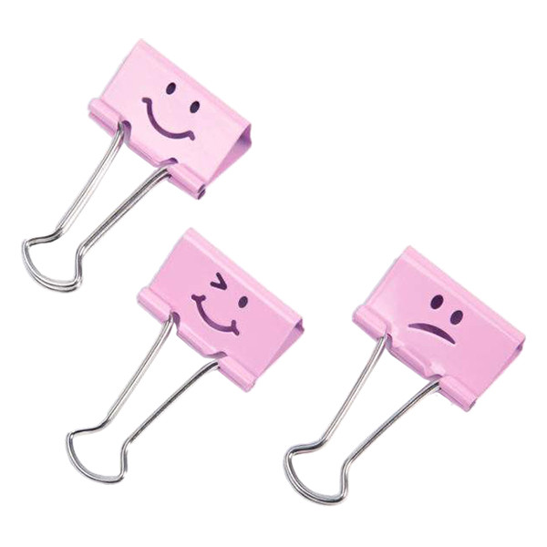 Rapesco Emoji clips 19 mm (20 pièces) - rose bonbon 226804 - 1