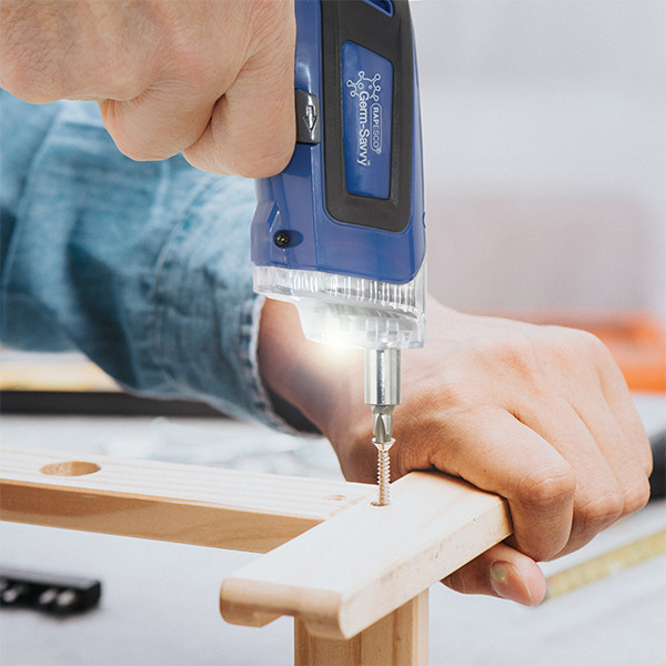 Rapesco Germ-Savvy tournevis sans fil antibactérien (3,6 V) - bleu 202068 - 3