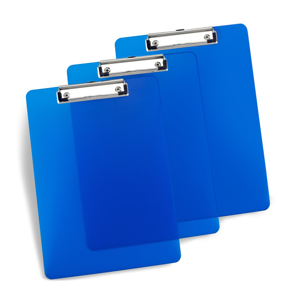 Rapesco porte-bloc A4 vertical (3 pièces) - bleu transparent 221673 - 1