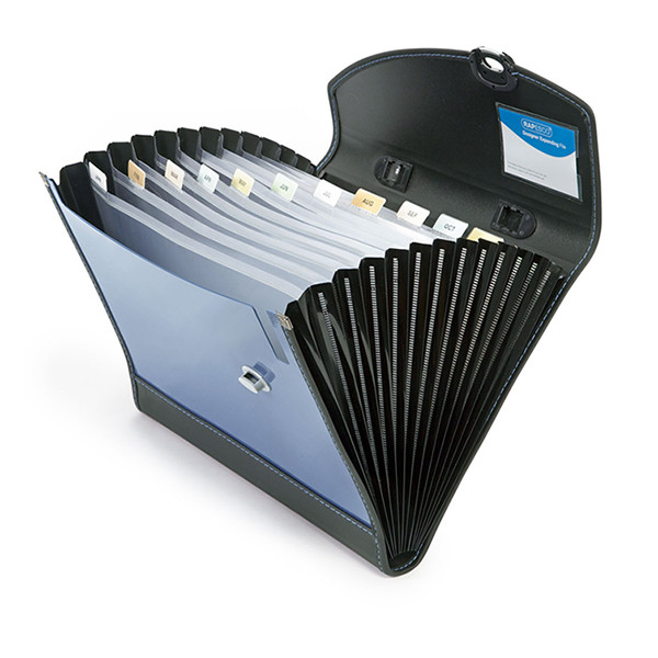 Rapesco trieur valisette avec poignée (13 compartiments) - bleu 202059 - 2