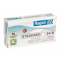 Rapid 24/6 agrafes standard avec revêtement en cuivre (1000 pièces) 202002