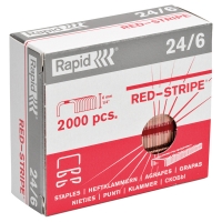Rapid 24/6 agrafes strong bandes rouges (2000 pièces) 202028