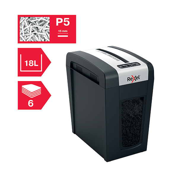 Rexel Secure MC6-SL Whisper-Shred déchiqueteuse micro-copeaux 208232 - 2