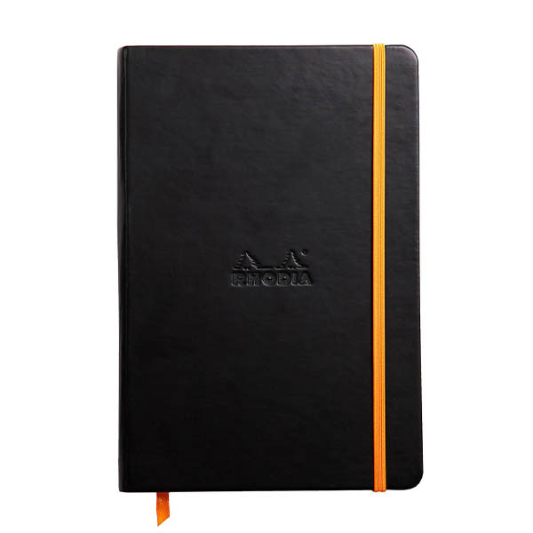 Rhodia carnet A5 ligné 80 feuilles - noir 404699 - 1