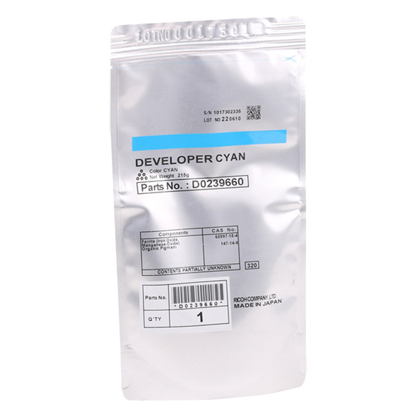 Ricoh D0239660 développeur cyan (d'origine) 073694 - 1