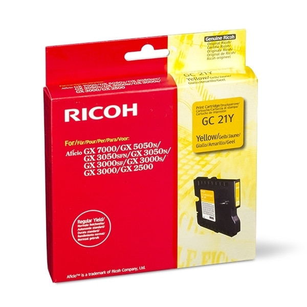Ricoh GC-21Y cartouche d'encre (d'origine) - jaune 074894 - 1