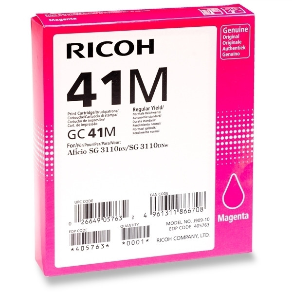 Ricoh GC-41M cartouche d'encre gel haute capacité (d'origine) - magenta 902426 - 1