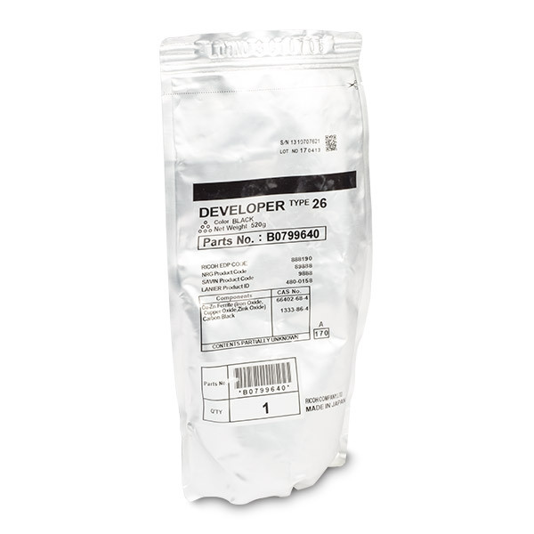 Ricoh type 26 développeur (d'origine) - noir 074390 - 1
