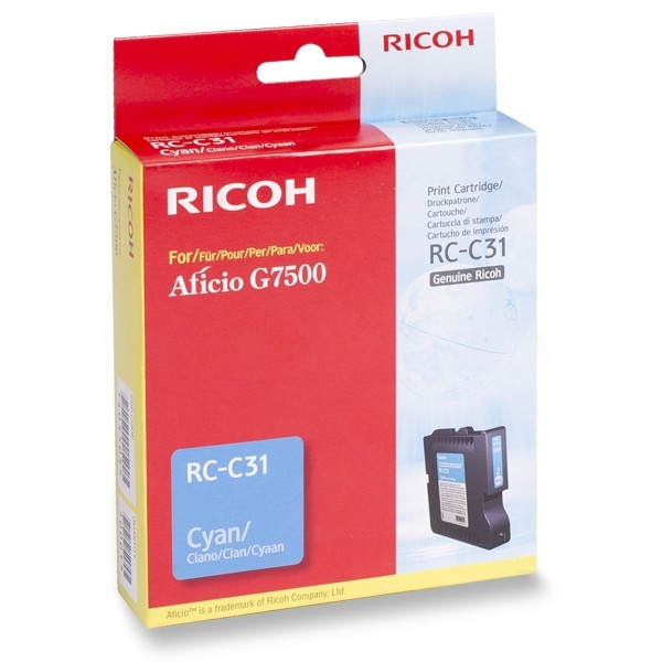 Ricoh type RC-C31 cartouche d'encre (d'origine) - cyan 074882 - 1
