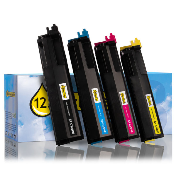 Ricoh type SP C360HE offre : noir + 3 couleurs (marque 123encre) 125343 - 1