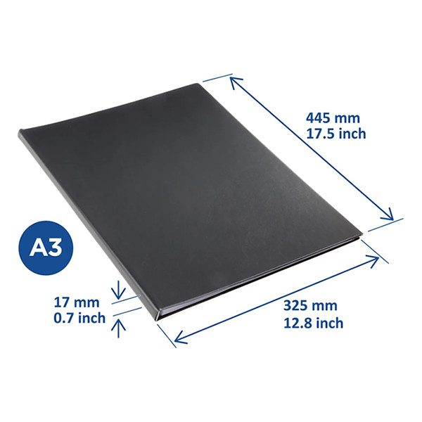 Rillstab album de présentation couverture rigide A3 (24 pochettes d'insertion) - noir 068105 - 4