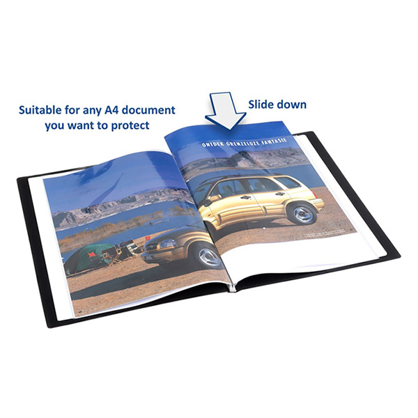 Rillstab album de présentation couverture rigide A4 (10 pochettes) - noir 068067 - 7