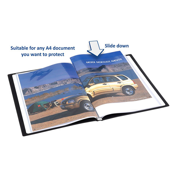 Rillstab album de présentation couverture rigide A4 (30 pochettes) - noir 068094 - 7