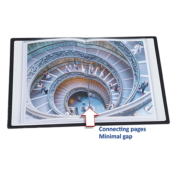 Rillstab album de présentation couverture rigide A5 (10 pochettes d'insertion) - noir 068107 - 6