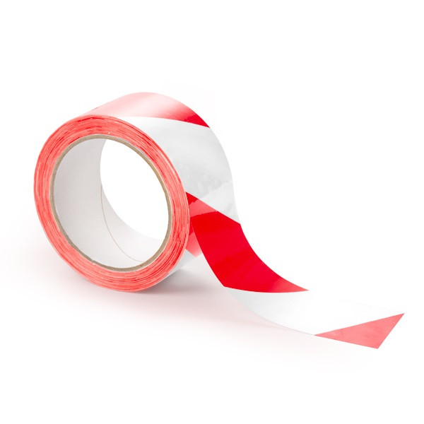 Rillstab ruban de marquage au sol autocollant 50 mm x 33 m -  rouge/blanc 068125 - 1