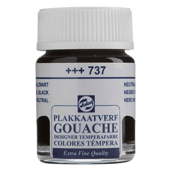 Talens gouache extra fine (16 ml) - noir neutre 407269 - 1