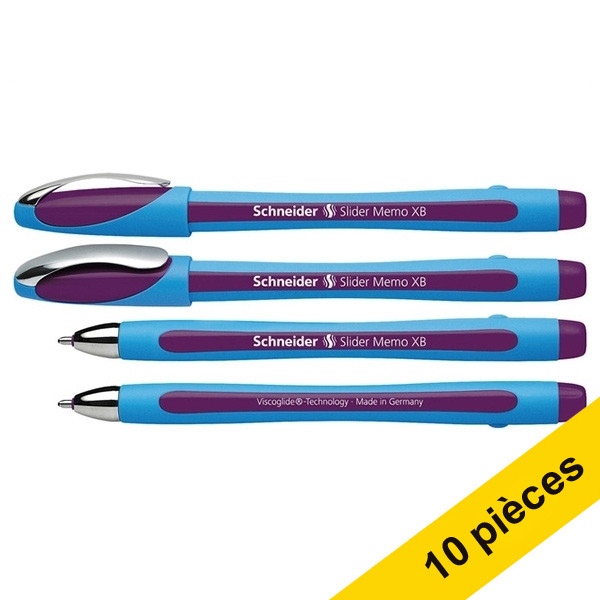 Offre : 10x Schneider Slider Memo XB stylo à bille - violet 239971 - 1