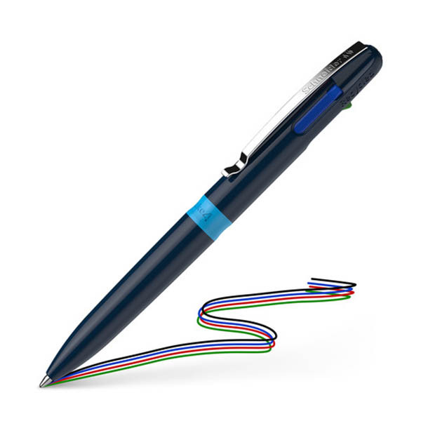 Schneider Take 4 stylo à bille 4 couleurs - bleu foncé/bleu clair 210910 - 1