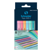 Schneider Tops 505 F stylo à bille (8 pièces) - pastel assorti 217271