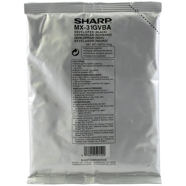 Sharp MX-31GVBA développeur (d'origine) - noir 082296 - 1