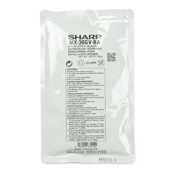 Sharp MX-36GVBA développeur (d'origine) - noir 082308 - 1
