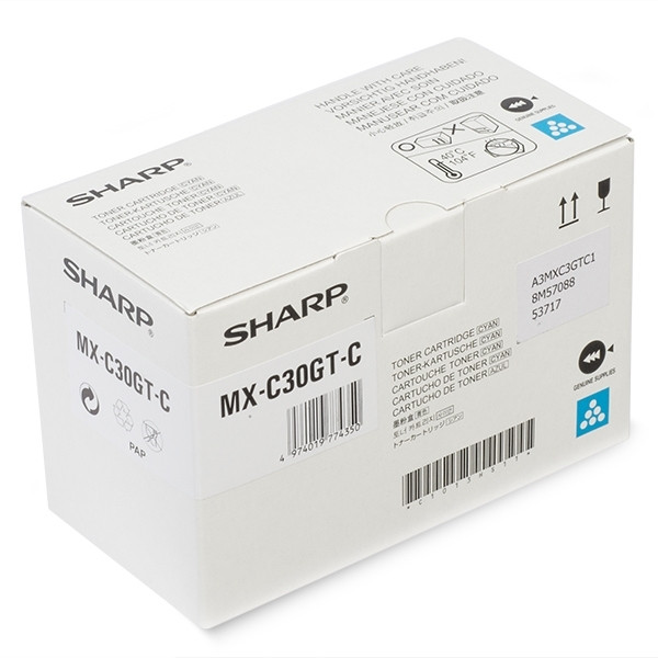 Sharp MX-C30GTC toner (d'origine) - cyan 082724 - 1