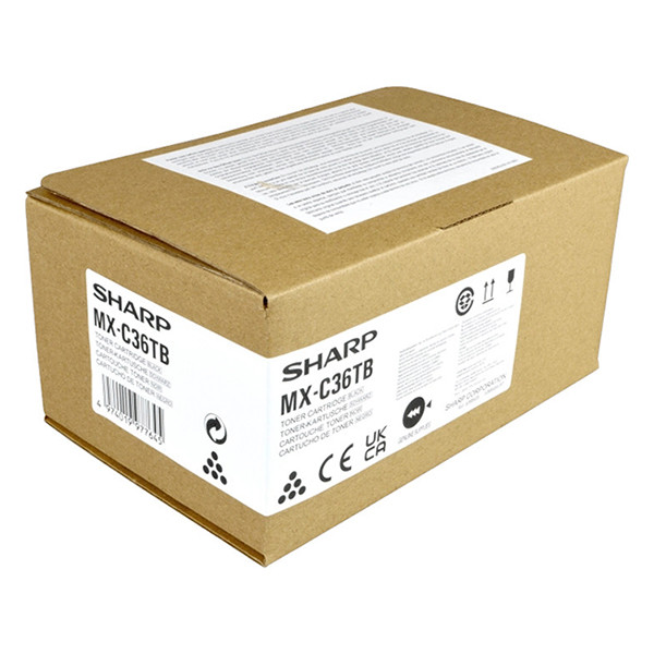 Sharp MX-C36TB toner (d'origine) - noir 125478 - 1