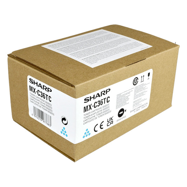 Sharp MX-C36TC toner (d'origine) - cyan 125480 - 1