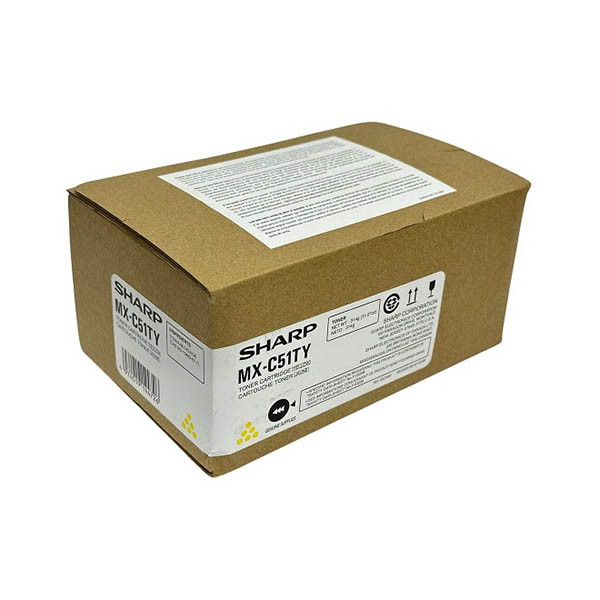 Sharp MX-C51TY toner (d'origine) - jaune 038928 - 1