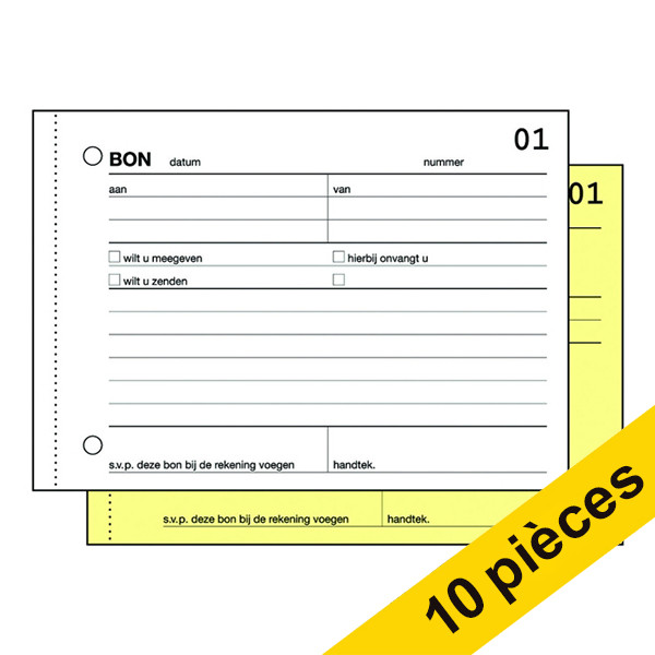 Aanbieding: 10x Sigel Expres bonboekje zelfkopiërend met copystop (50 vel) 208478 - 1