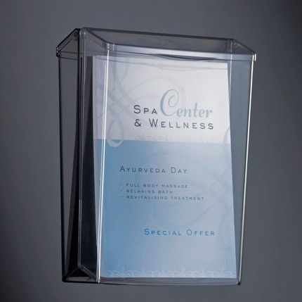 Sigel porte-brochures mural acrylique pour extérieur A4 208710 - 1