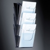 Sigel porte-brochures mural en acrylique A4 avec 3 compartiments