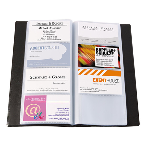 Sigel porte-cartes de visite (192 cartes) - noir 208613 - 2